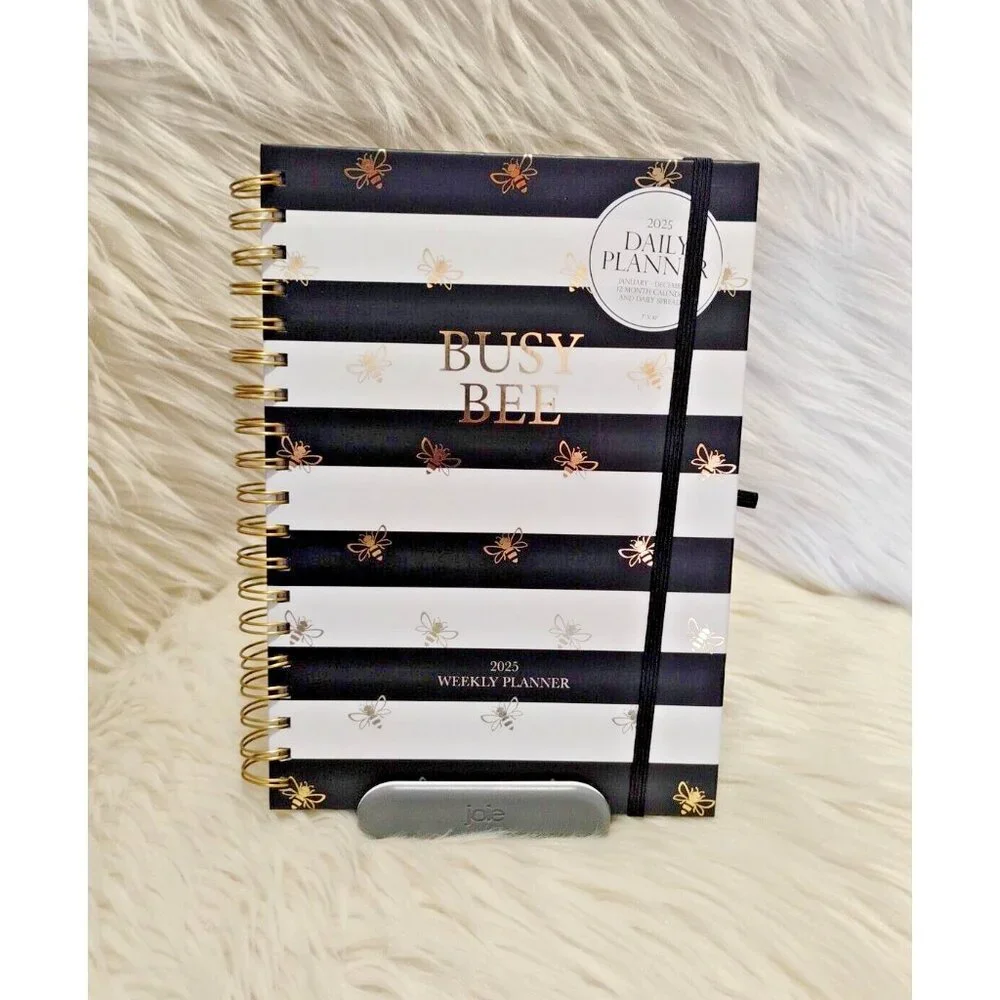 BUSSY BEE DAILY PLANNER 2025  7'' X 10''  WEEKLY PLANNER   HARD COVER NEW